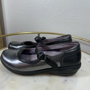 Dansko black gunmetal pair of Mary Jane shoes size 36